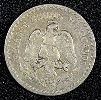 MEXICO Silver 1919 M 10 Centavos 1 YEAR TYPE KM# 429 (27 290)