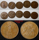 Trinidad & Tobago Bronze 1966-1973 1 Cent KM# 1 RANDOM PICK (1 Coin) (29 057)