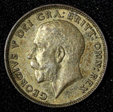 GREAT BRITAIN George V Silver 1924 6 Pence  LIGHT TONING aUNC KM# 815a.1  (76)