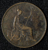 Great Britain Victoria Bronze 1885 1/2 Penny KM# 754 (28 893)