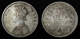 India-British Victoria Silver 1862 Rupee XF Condition .Toned   KM# 473 (27 556)