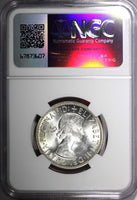 Australia Silver 1954 Florin NGC MS62 Royal Visit of Elizabeth II KM# 55 (019)