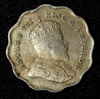 India-British Edward VII 1908 1 Anna Nice Toned KM# 504 (27 571)