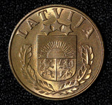 Latvia Bronze 1939 1 Santims Nice Red Brown KM# 10 (28 725)