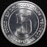 Nicaragua 1974 5 Centavos Royal Mint GEM BU  KM# 27  (24 263)