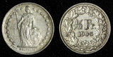 Switzerland Silver 1945 B 1/2 Franc  Helvetia KM# 23 (28 485)