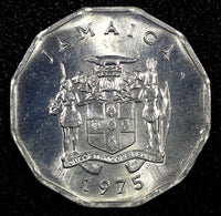 Jamaica Elizabeth II  Aluminum 1975 1 Cent Royal Mint FAO GEM BU KM# 64 (24 265)