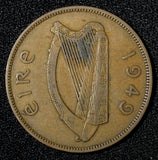 Ireland Republic Bronze 1949 1 Penny hen with chicks KM# 11 (28 993)