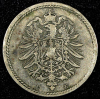 Germany - Empire Wilhelm I Copper-Nickel 1875 E 5 Pfennig Muldenhütten KM# 3 (6)