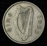 Ireland Republic Copper-Nickel 1955 6 Pence Mintage-600,00 KM# 13a  (28 970)