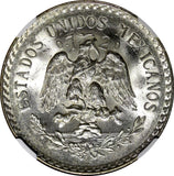 Mexico ESTADOS UNIDOS MEXICANOS Silver 1943 M Peso NGC MS65 GEM BU KM# 455 (7)