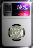 Portugal Silver 1946 5 Escudos NGC MS65 Mintage 404.000 Ship GEM BU KM# 581 (7)