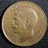 Italy Vittorio Emanuele III Bronze 1923 R 5 Centesimi aUNC KM# 59 (23 726)