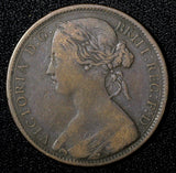 Great Britain Victoria Bronze 1862 1 Penny KM# 749.2 (28 407)