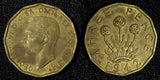 Great Britain George VI Nickel-Brass 1942 3 Pence WWII Issue KM# 849 (28 625)