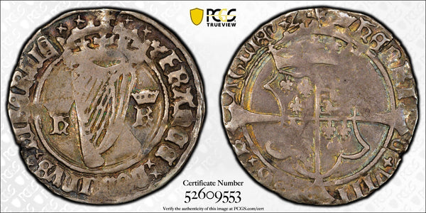 IRELAND Henry VIII Silver (1540) Groat CROWN PCGS VF35 SCARCE S-6474 (553)
