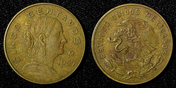 Mexico Bronze 1957 5 Centavos Josefa Ortiz de Domínguez KM# 424 (27 449)