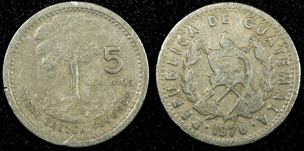 GUATEMALA Copper-Nickel 1978  5 Centavos Guatemala City Mint KM# 276.1 (24 556)