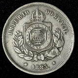 BRAZIL Pedro II  1883 100 Reis Rio de Janeiro  VF KM# 477  (28 357)