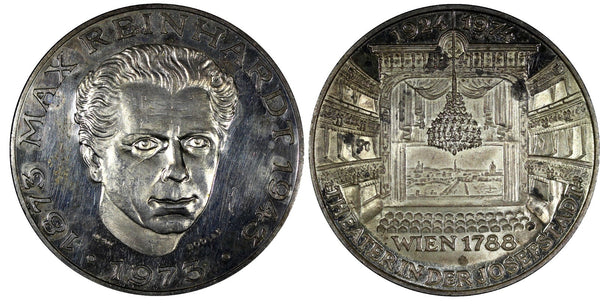 Austria Silver Medal 1974 Max Reinhardt, 1873-1973 by Bodlak 40mm PL  (28 106)