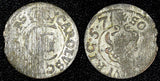 Riga CARL X of Sweden Silver 1657 Solidus,Schilling SCARCE KM# 50 (26 740)