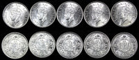 India-British George VI Silver 1940 1/4 Rupee aUNC/UNC RANDOM PICK 1 Coin KM545