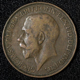 Great Britain George V Bronze 1924 1/2 Penny KM# 809 (28 445)
