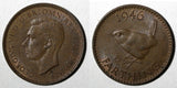 Great Britain George VI Bronze 1946 Farthing KM# 843  (28 207)