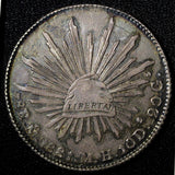 MEXICO Silver 1881 Mo MH 8 Reales Radiant cap Dark toned KM# 377.10 (27 552)
