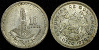 GUATEMALA Silver 1956 10 Centavos Casa de Moneda de Guatemala KM# 256.1 (24 612)