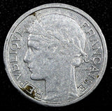 France Aluminum 1944 50 Centimes WWII Issue  KM# 894.1a  (24 971)