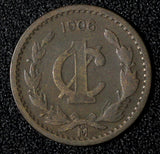 Mexico ESTADOS UNIDOS MEXICANOS Bronze 1906 1 Centavo narrow date KM# 415 (872)
