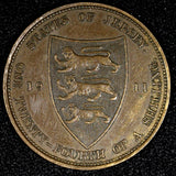Jersey George V Bronze 1911 1/24 Shilling Mintage-72 000 XF KM# 11  (24 842)