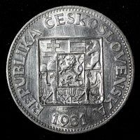 Czechoslovakia Silver 1931 10 Korun 30 mm KM# 15 (27 846)