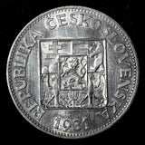 Czechoslovakia Silver 1931 10 Korun 30 mm KM# 15 (27 846)