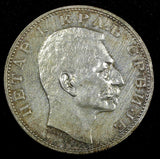 SERBIA Petar I Silver 1912 2 Dinara 28 mm Nice Toned KM# 26.1 (27 110)