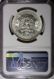 Mexico ESTADOS UNIDOS MEXICANOS Silver 1944 M 1 Peso NGC MS64 GEM BU KM# 455 (8)