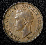 Great Britain George VI Bronze 1944 Farthing KM# 843 (28 427)