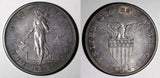 Philippines Silver 1904 S 1 Peso 38mm Large type aUNC NICE TONED KM# 168 (867)