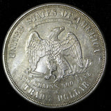 United States Silver 1874 S Trade Dollar Chinese Chopmarks XF-aUNC KM# 108 (268)