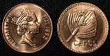 FIJI Elizabeth II 1992 2 Cents Palm fan UNC KM# 50a Random Pick (1 Coin) (036)