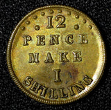 Great Britain (1843) G.B. Prince Albert 12 Pence Makes 1 Shilling Token R-359