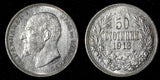 Bulgaria Ferdinand I Silver 1913 50 Stotinki 2.5 g. aUNC KM# 30 (28 756)