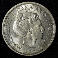 Denmark Margrethe II Copper-Nickel 1977 SB 5 Kroner 33mm UNC KM# 863.1 (27 967)