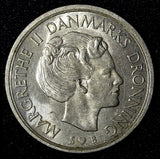 Denmark Margrethe II Copper-Nickel 1977 SB 5 Kroner 33mm UNC KM# 863.1 (27 967)