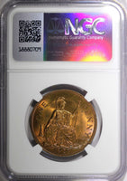 GREAT BRITAIN George VI Bronze 1937 1 Penny NGC MS65 RB TONING KM# 845 (012)