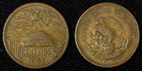 Mexico ESTADOS UNIDOS MEXICANOS Bronze 1951 Mo 20 Centavos SCARCE DATE KM#439(1)