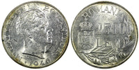 ROMANIA Mihai I Silver 1946 25000 Lei 32mm 1 Year Type XF+ KM# 70 (24 294)