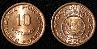 Mozambique Bronze 1960 10 Centavo UNC KM# 83 (27 668)