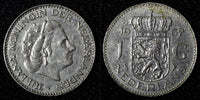 Netherlands Juliana Nickel  1967 Fish 1 Gulden 25 mm Royal Dutch KM# 184a  (944)
